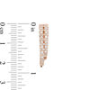 Thumbnail Image 2 of 1 CT. T.W. Diamond Staggered Inside-Out Hoop Earrings in 10K Rose Gold