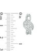 Thumbnail Image 1 of 1/5 CT. T.W. Diamond Three Stone Bypass Ribbon Drop Earrings in Sterling Silver