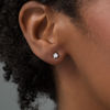Thumbnail Image 2 of 1/5 CT. T.W. Diamond Solitaire Stud Earrings in Sterling Silver