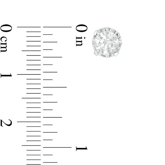 1 CT. T.w. Diamond Illusion Solitaire Stud Earrings in 10K White Gold