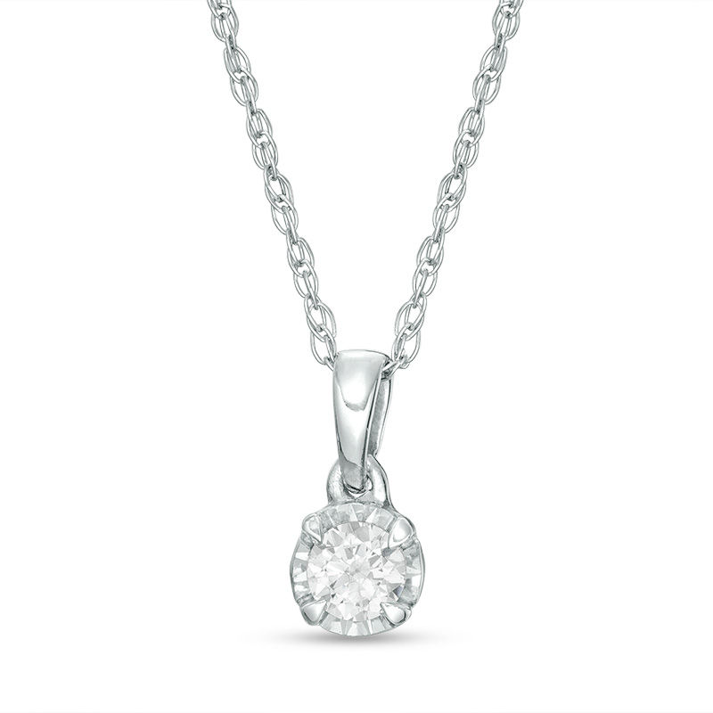 Sterling Silver with Floating Cubic Zirconia Pendant Necklace - A New Day™  Silver