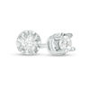 Thumbnail Image 1 of 1/4 CT. T.W. Diamond Illusion Solitaire Stud Earrings in 10K White Gold
