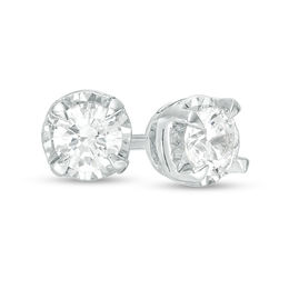 1/2 CT. T.W. Diamond Solitaire Stud Earrings in 10K White Gold