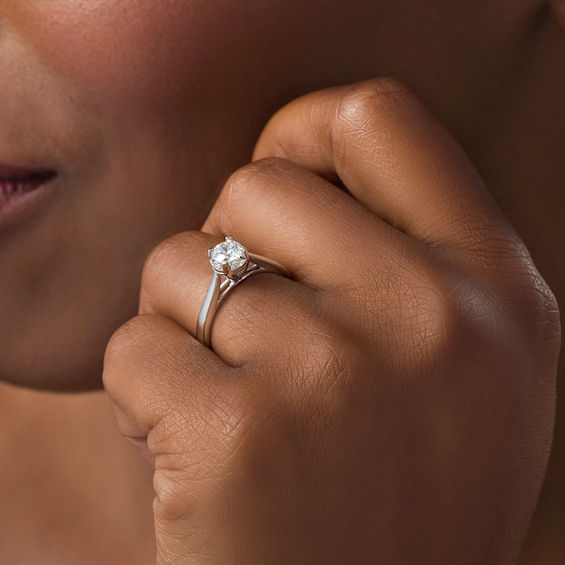 1/2 CT. Diamond Solitaire Engagement Ring in 10K White Gold