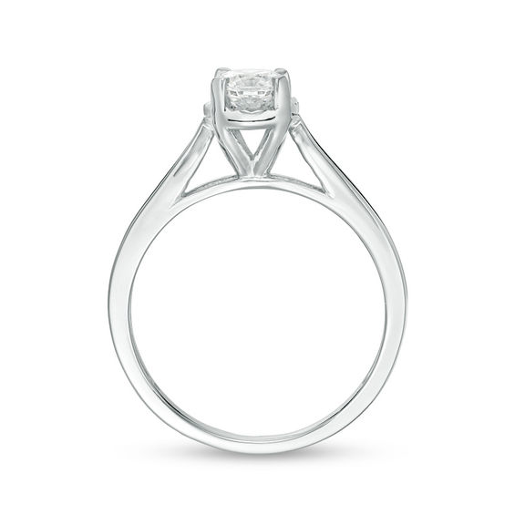 1/2 CT. Diamond Solitaire Engagement Ring in 10K White Gold