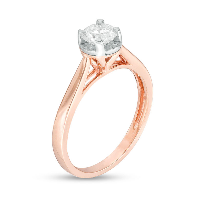 1/2 CT. Diamond Solitaire Engagement Ring in 10K Rose Gold
