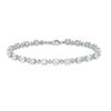 Thumbnail Image 0 of Lab-Created White Sapphire Alternating Geometric Tennis Bracelet in Sterling Silver - 7.5"