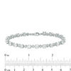 Thumbnail Image 3 of Lab-Created White Sapphire Alternating Geometric Tennis Bracelet in Sterling Silver - 7.5"