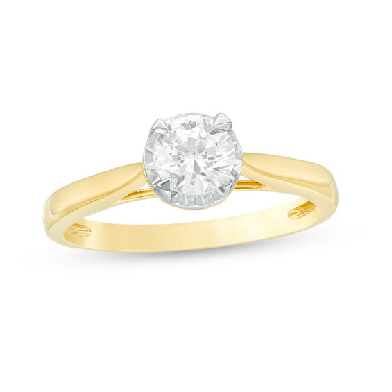 1/2 CT. Diamond Solitaire Engagement Ring in 10K Gold | Zales