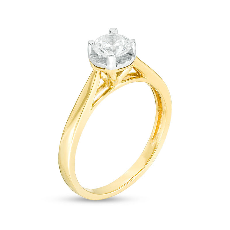 1/2 CT. Diamond Solitaire Engagement Ring in 10K Gold | Zales