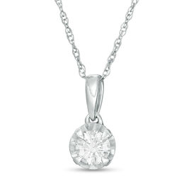 1/6 CT. Diamond Solitaire Pendant in 