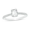 Thumbnail Image 1 of 3/4 CT. T.W. Emerald-Cut Diamond Frame Engagement Ring in 14K White Gold