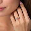 Thumbnail Image 2 of 3/4 CT. T.W. Emerald-Cut Diamond Frame Engagement Ring in 14K White Gold
