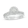 Thumbnail Image 1 of 1/2 CT. T.W. Diamond Double Frame Bridal Set in 14K White Gold