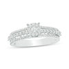 Thumbnail Image 0 of 1/2 CT. T.W. Diamond Frame Multi-Row Engagement Ring in 10K White Gold