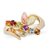 Thumbnail Image 1 of Black Hills Gold Birthstone Infinity Ring (2-6 Stones)