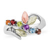 Thumbnail Image 1 of Black Hills Gold Birthstone Infinity Ring in Sterling Silver (2-6 Stones)