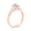 Thumbnail Image 2 of 1/2 CT. T.W. Oval Diamond Double Frame Engagement Ring in 14K Rose Gold