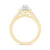 Thumbnail Image 3 of 1/2 CT. T.W. Emerald-Cut Diamond Double Frame Engagement Ring in 14K Gold