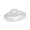 Thumbnail Image 1 of 1/3 CT. T.W. Princess-Cut Diamond Frame Split Shank Bridal Set in 10K White Gold