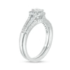 Thumbnail Image 2 of 1/3 CT. T.W. Princess-Cut Diamond Frame Split Shank Bridal Set in 10K White Gold