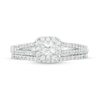Thumbnail Image 3 of 1/3 CT. T.W. Princess-Cut Diamond Frame Split Shank Bridal Set in 10K White Gold