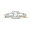 Thumbnail Image 4 of 1/3 CT. T.W. Princess-Cut Diamond Frame Split Shank Bridal Set in 10K Gold