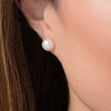 Thumbnail Image 2 of 8.0-9.0mm Baroque Freshwater Cultured Pearl Strand Necklace and Stud Earrings Set with Sterling Silver Clasp