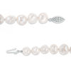Thumbnail Image 3 of 8.0-9.0mm Baroque Freshwater Cultured Pearl Strand Necklace and Stud Earrings Set with Sterling Silver Clasp