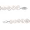 Thumbnail Image 2 of 8.0 - 9.0mm Baroque Cultured Freshwater Pearl Strand Necklace and Stud Earrings Set with Sterling Silver Clasp