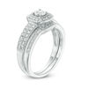 Thumbnail Image 3 of 1/5 CT. T.W. Diamond Cushion Frame Vintage-Style Bridal Set in 10K White Gold