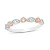 Thumbnail Image 0 of 1/5 CT. T.W. Diamond Alternating Circle and Marquise Vintage-Style Stackable Band in 10K Two-Tone Gold