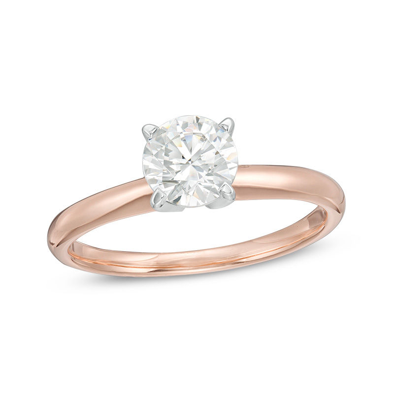 Main Image 1 of 1 CT. Diamond Solitaire Engagement Ring in 10K Rose Gold (K/I3)
