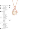 Thumbnail Image 2 of Lab-Created Opal and White Sapphire Ribbon Pendant and Stud Earrings Set in Sterling Silver with 14K Rose Gold Plate