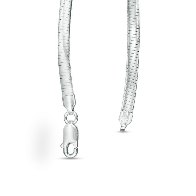 Main Image 4 of Ladies' Made in Italy Reversible 4.0mm Omega Chain Necklace in Sterling Silver and 14K Gold Plate - 16"