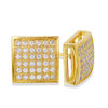 Thumbnail Image 1 of Men's 3/8 CT. T.W. Composite Diamond Square Stud Earrings in Stainless Steel with Yellow IP