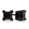 Thumbnail Image 0 of Men's 1-1/2 CT. T.W. Black Diamond Solitaire Stud Earrings in Stainless Steel with Black IP