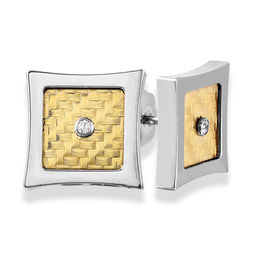 earrings diamond stud gold mens solitaire zales 18k concave checkered accent stainless steel pattern