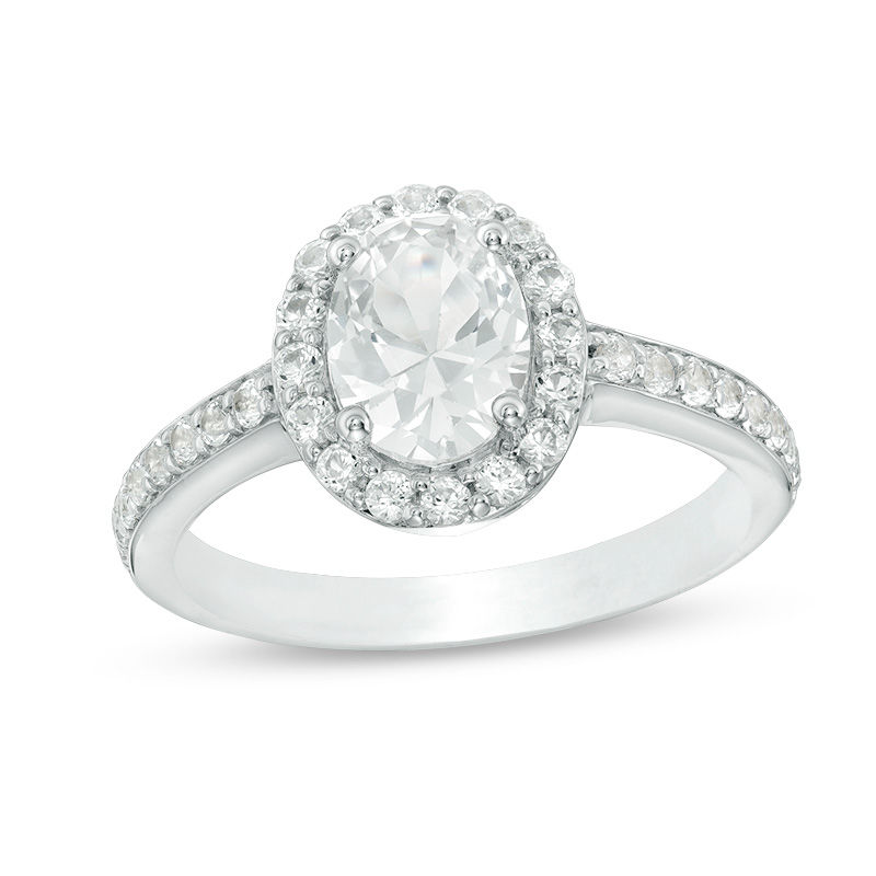 Pear shaped white sapphire engagement ring set 14k white gold unique v –  Ohjewel