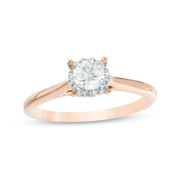 1/5 CT. Diamond Solitaire Engagement Ring in 10K Rose Gold