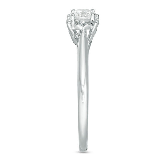 3/8 CT. Diamond Solitaire Engagement Ring in 10K White Gold