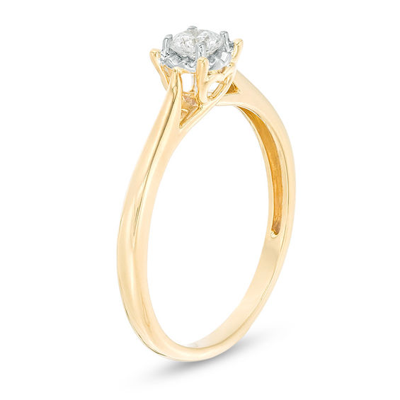 3/8 CT. Diamond Solitaire Engagement Ring in 10K Gold