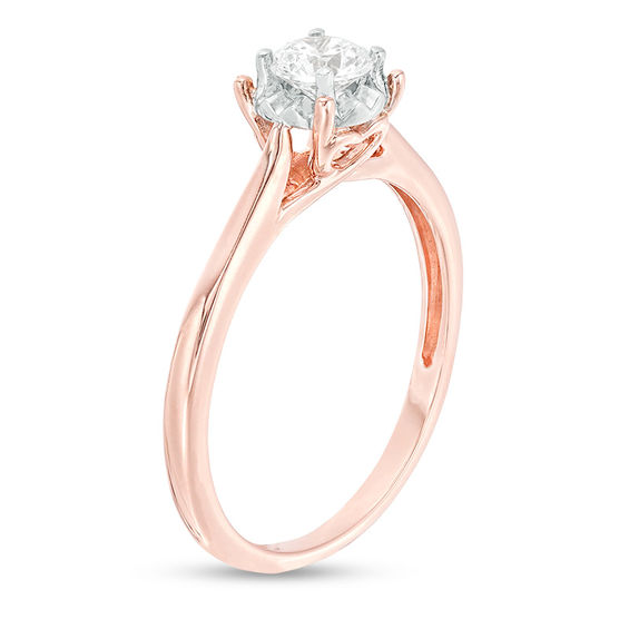 3/8 CT. Diamond Solitaire Engagement Ring in 10K Rose Gold