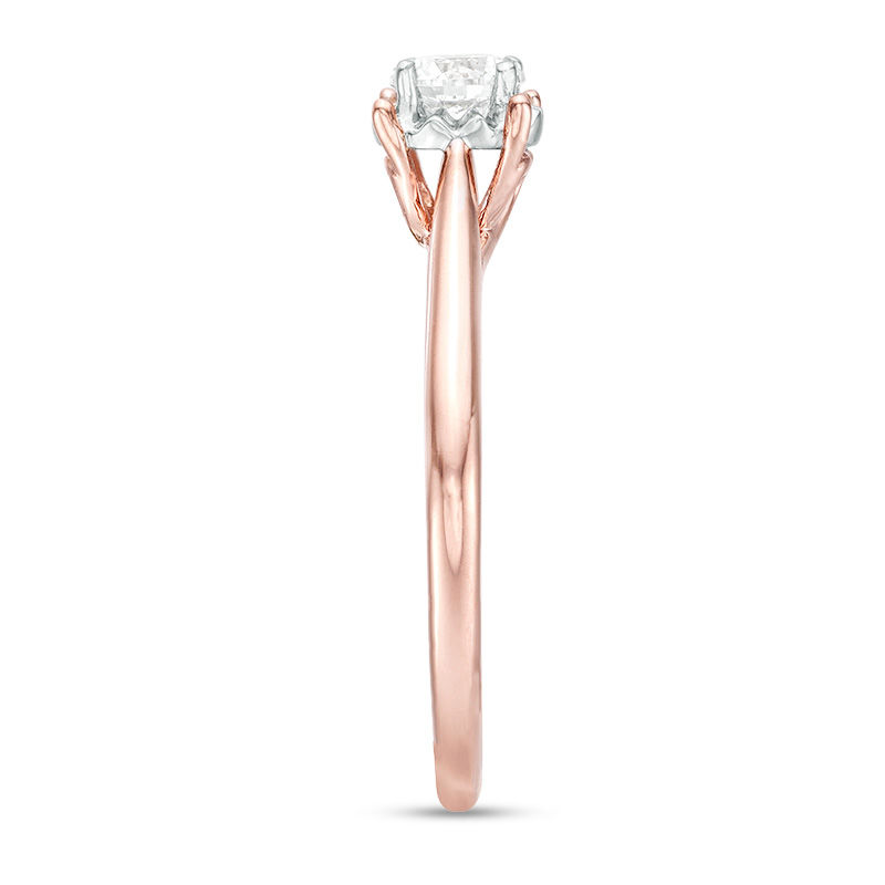 3/8 CT. Diamond Solitaire Engagement Ring in 10K Rose Gold