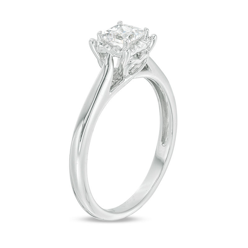3/8 CT. Princess-Cut Diamond Solitaire Engagement Ring in 10K White Gold