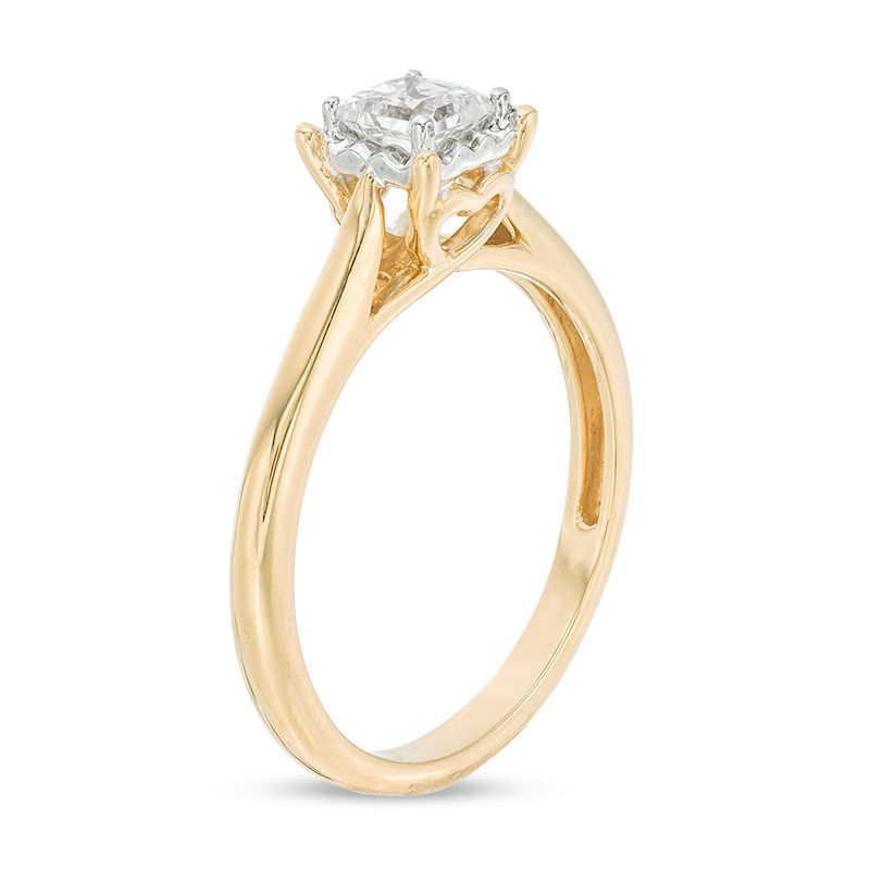 3/8 CT. Princess-Cut Diamond Solitaire Engagement Ring in 10K Gold