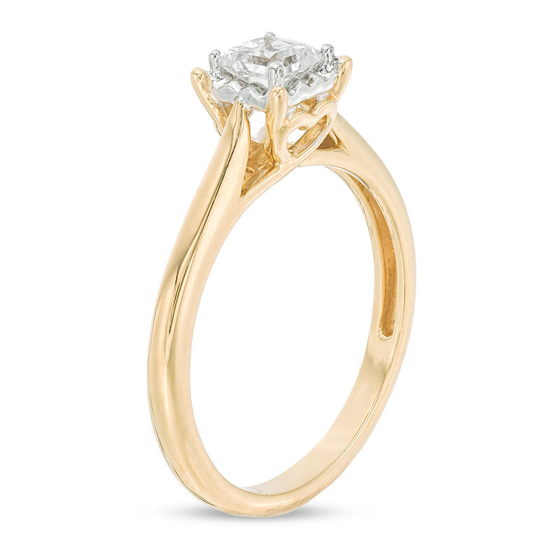 3/8 CT. Princess-Cut Diamond Solitaire Engagement Ring in 10K Gold