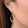Thumbnail Image 2 of 7/8 CT. T.W. Baguette and Round Diamond Scatter Teardrop Earrings in 10K Gold