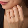 Thumbnail Image 1 of 1/5 CT. T.W. Diamond Chevron Vintage-Style Anniversary Band in 10K Rose Gold