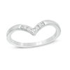 Thumbnail Image 1 of 1/10 CT. T.W. Diamond Five Stone Chevron Anniversary Band in 10K White Gold